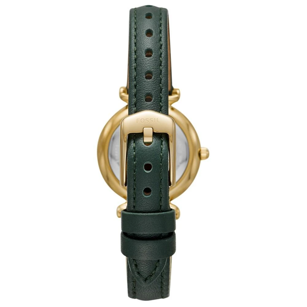 商品Fossil|Women's Mini Carlie Green Leather Strap Watch 28mm,价格¥301,第4张图片详细描述
