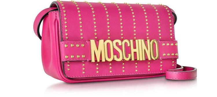 商品Moschino|紫红色皮革斜挎包配铆钉,价格¥3217,第2张图片详细描述