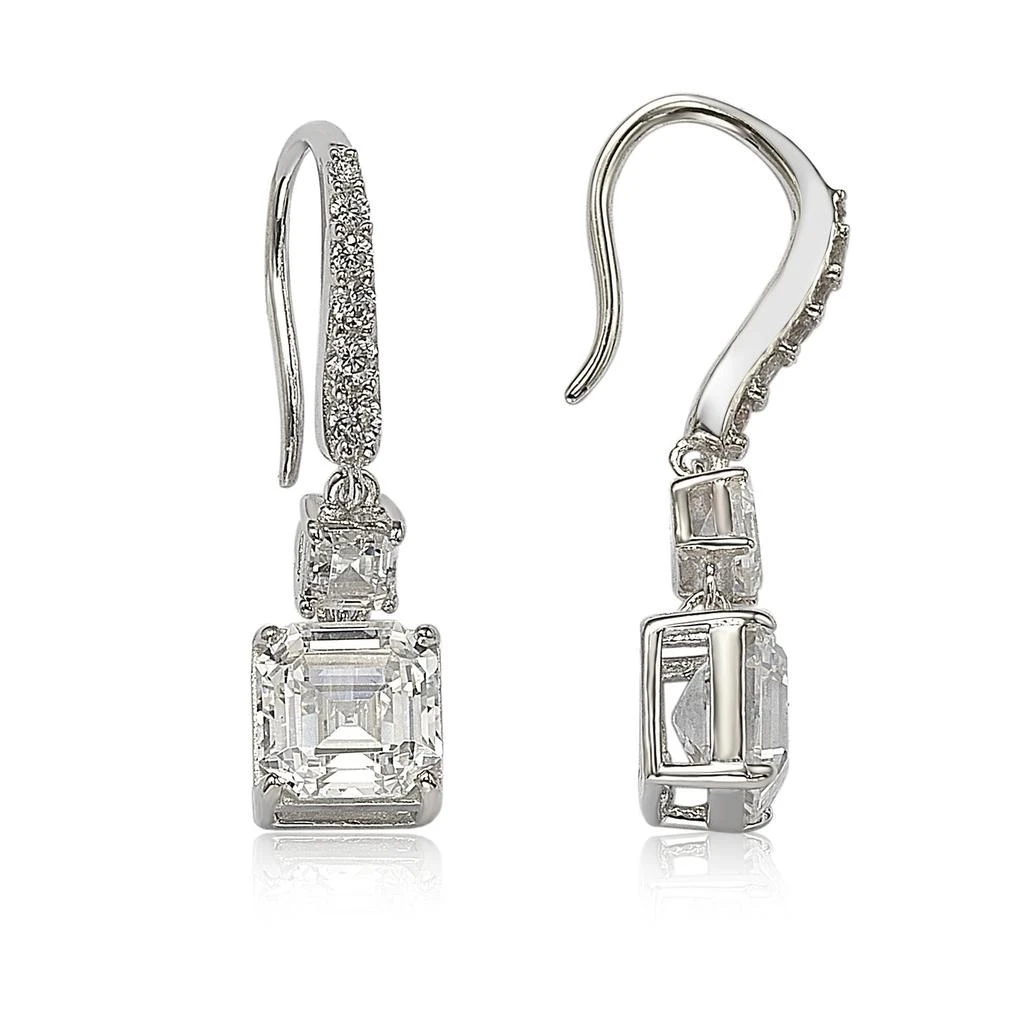 商品Suzy Levian|Sterling Silver Cubic Zirconia Asscher-Cut Petite Dangle Earrings,价格¥1372,第1张图片