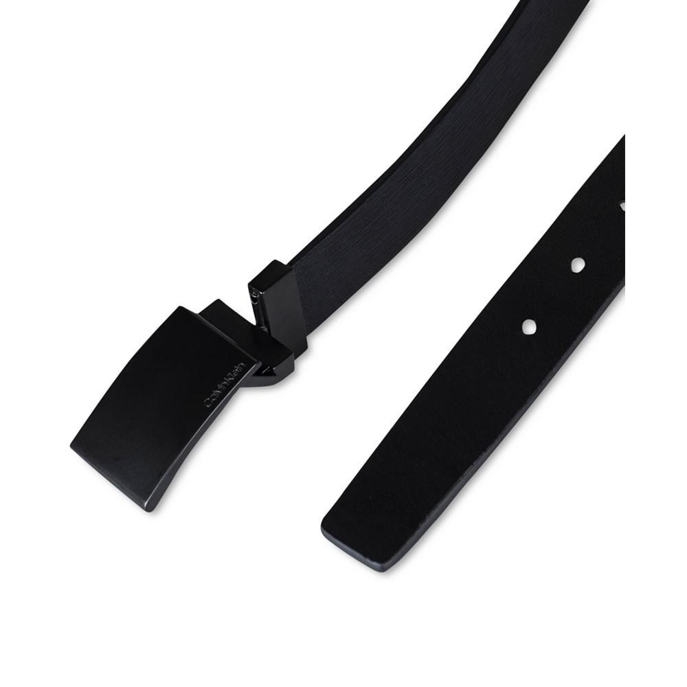 商品Calvin Klein|Men’s Matte Black Reversible Plaque Buckle Belt,价格¥330,第5张图片详细描述