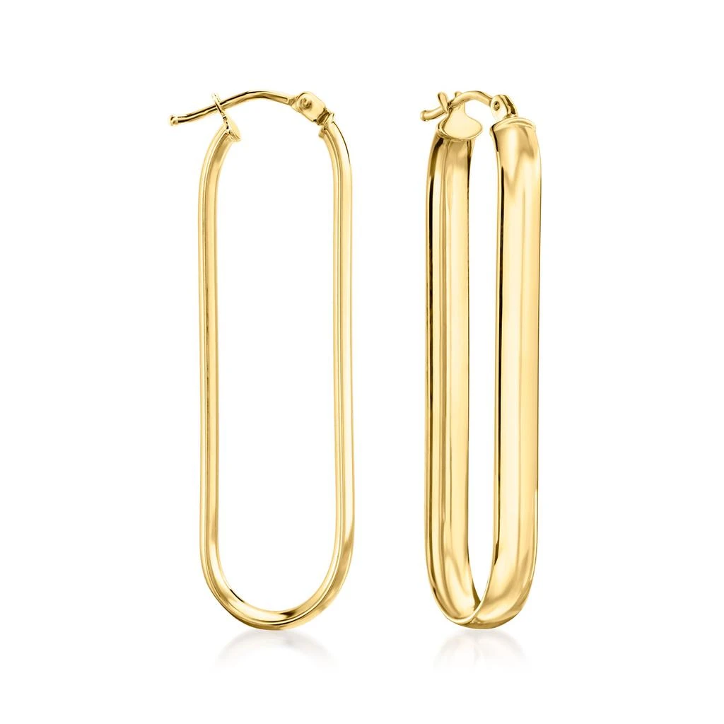 商品Ross-Simons|Italian 14kt Yellow Gold Paper Clip Link Hoop Earrings,价格¥3163,第1张图片