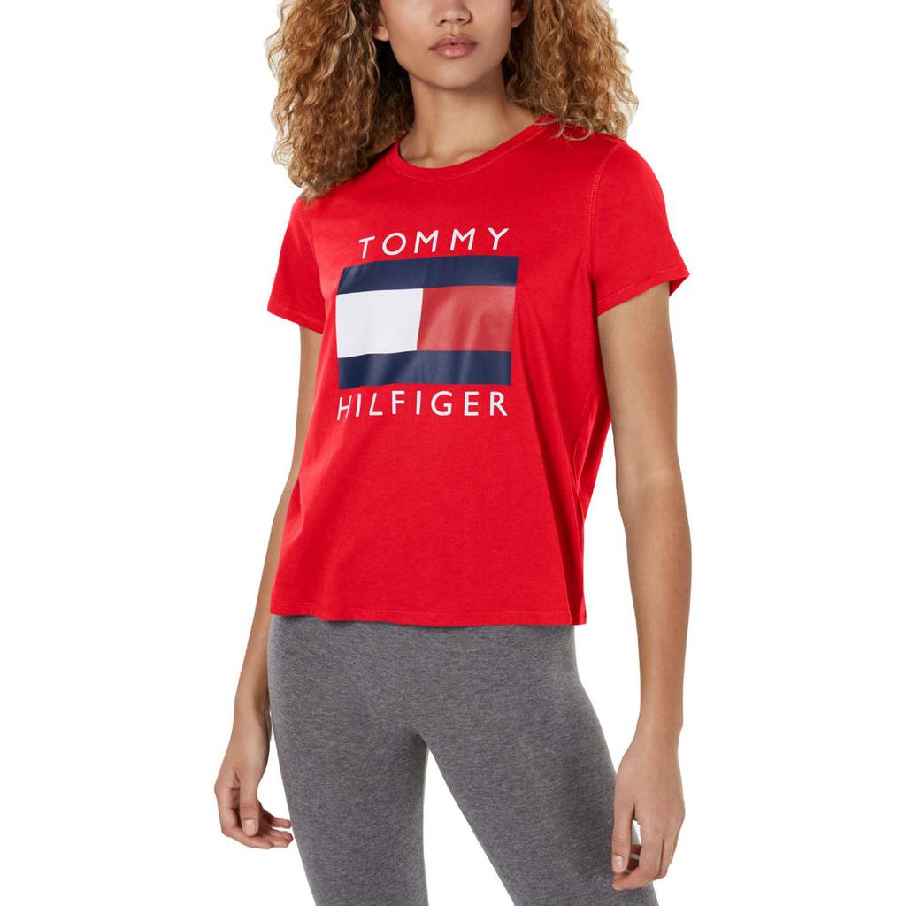 Tommy Hilfiger Sport Womens Knot Front Logo Graphic T-Shirt商品第2张图片规格展示