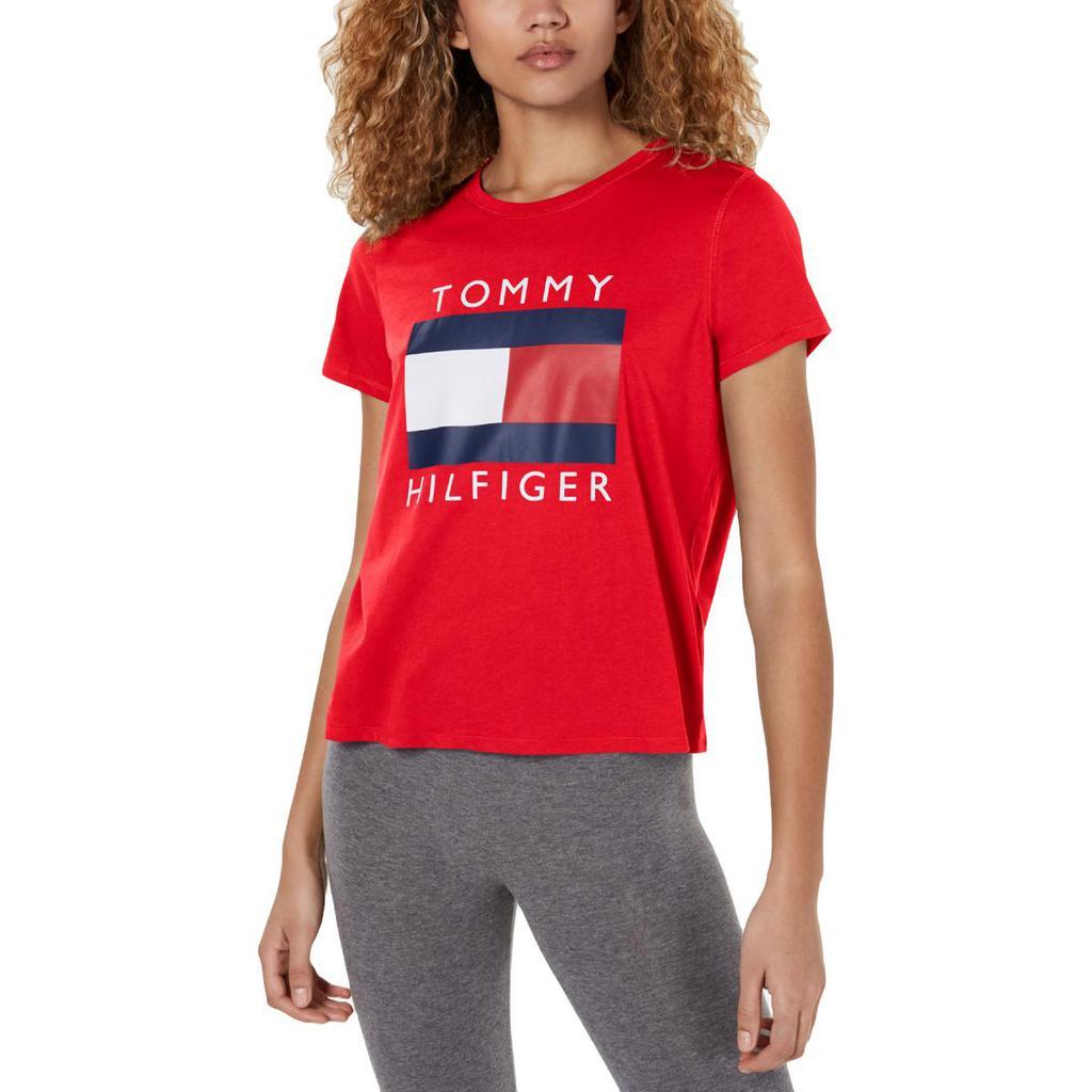 商品Tommy Hilfiger|Tommy Hilfiger Sport Womens Knot Front Logo Graphic T-Shirt,价格¥170,第4张图片详细描述