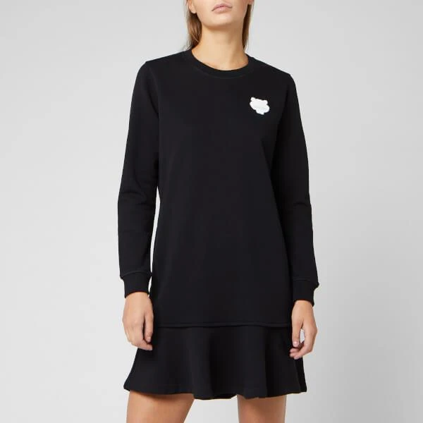 商品Kenzo|KENZO Women's Tiger Crest Cotto Moleton Dress - Black,价格¥980,第1张图片