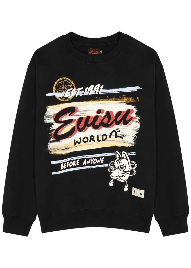 商品Evisu|Logo-print cotton sweatshirt,价格¥1532,第1张图片