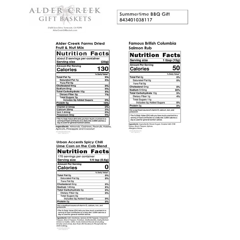 商品Alder Creek Gift Baskets|Summertime BBQ Gift Basket,价格¥897,第3张图片详细描述
