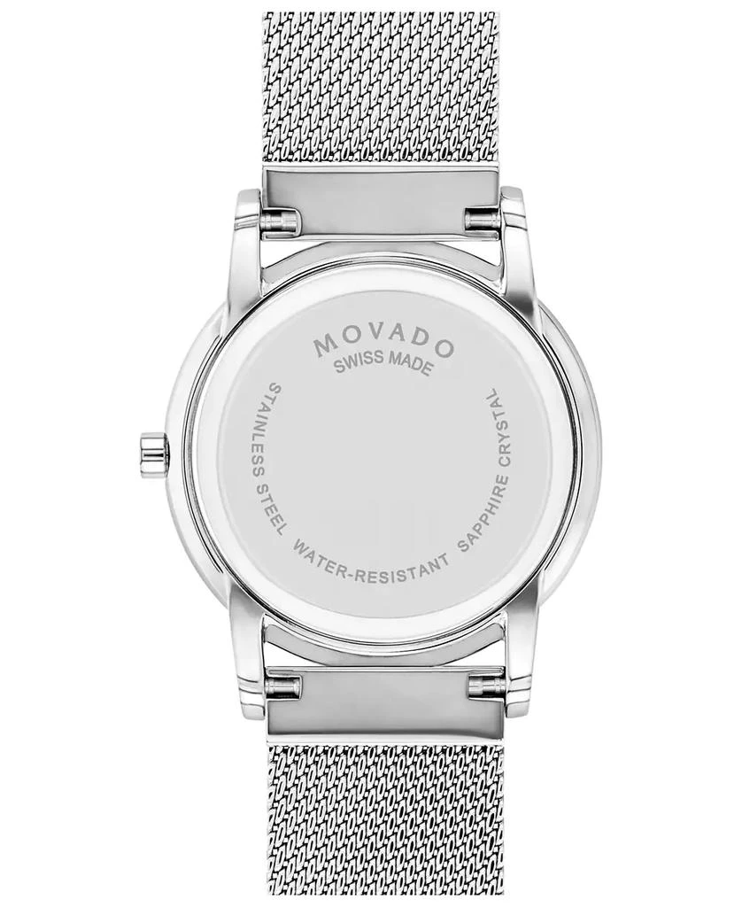 商品Movado|Women's Museum Classic Swiss Quartz Silver-Tone Stainless Steel Bracelet Watch 33mm,价格¥4644,第3张图片详细描述