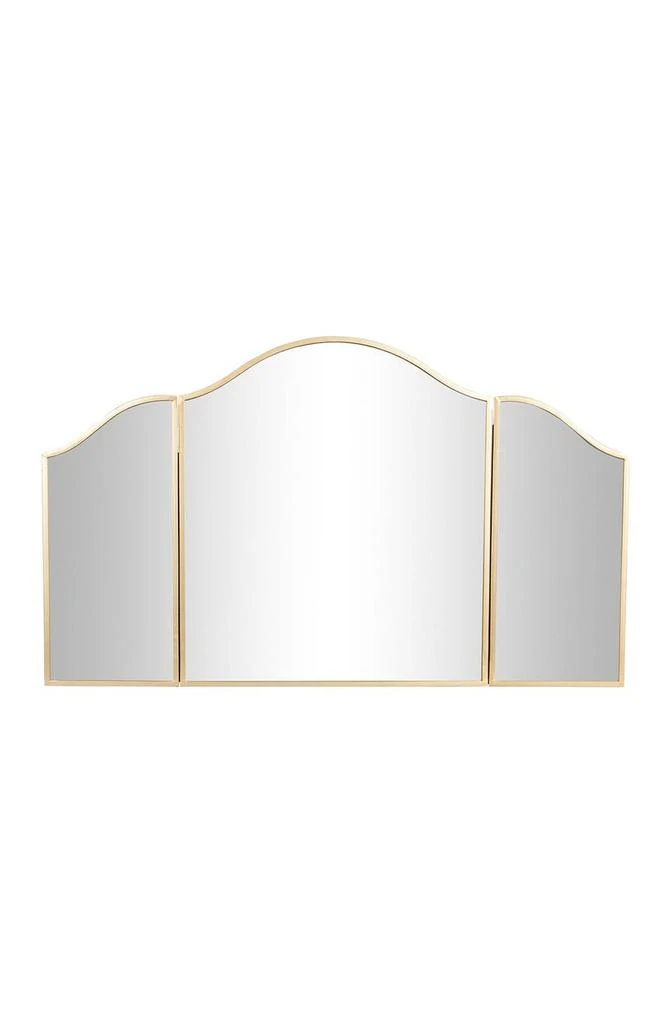 商品WILLOW ROW|Goldtone Metal Arched Wall Mirror with Folding Sides,价格¥923,第1张图片