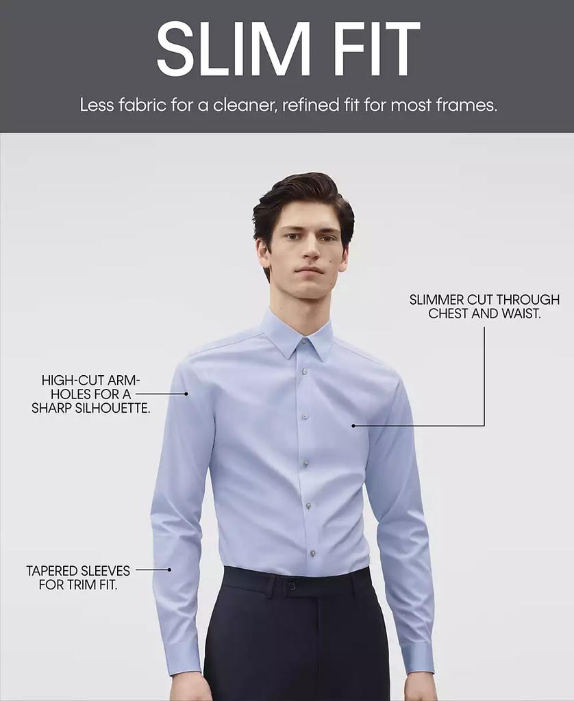 calvin klein men's slim fit non-iron herringbone dress shirt Calvin Klein Men's Dress Shirt Slim Fit Non Iron Herringbone Spread Collar XL