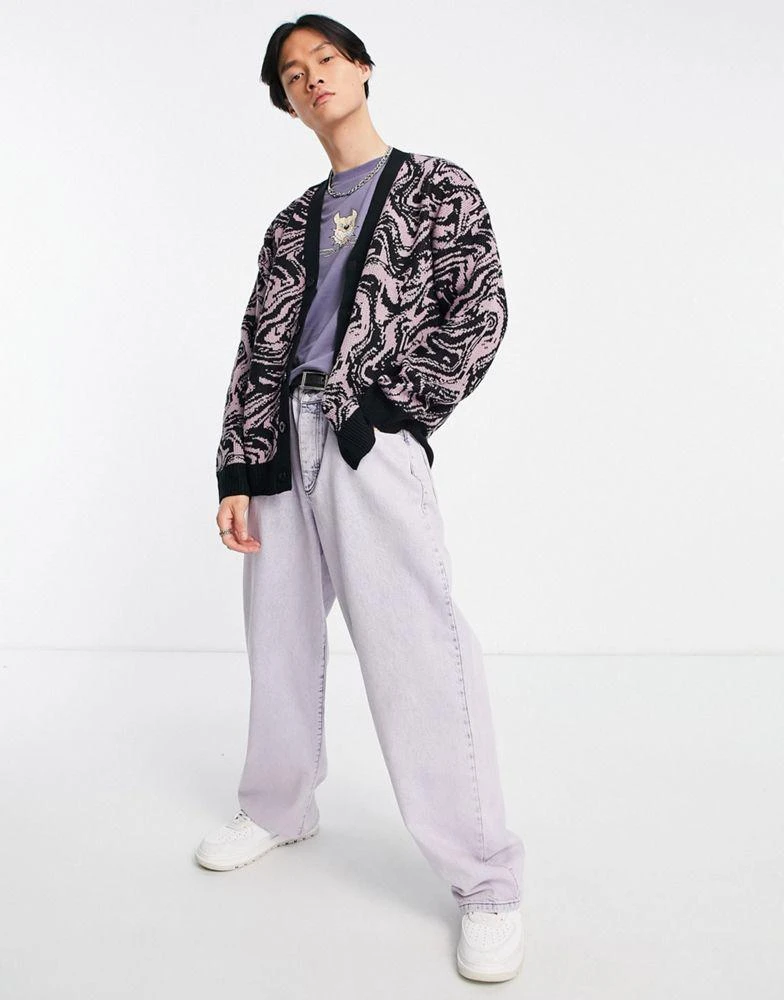 商品The Ragged Priest|The Ragged Priest signal cardigan in purple,价格¥289,第3张图片详细描述