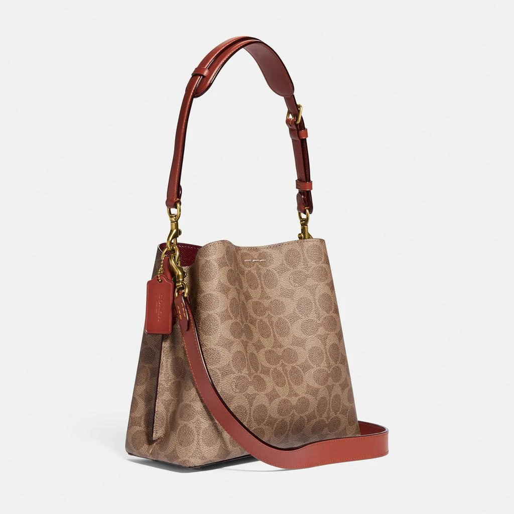 商品Coach|Coach Willow Signature Coated-Canvas Leather Bag,价格¥3444,第5张图片详细描述