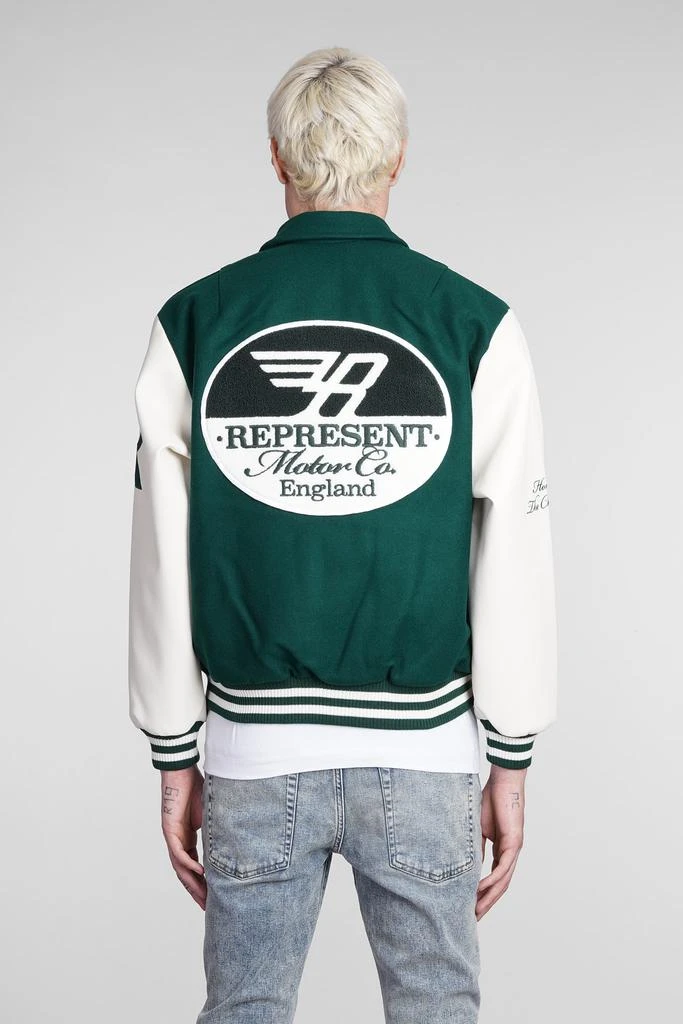 商品Represent|REPRESENT Bomber In Green Wool,价格¥4202,第3张图片详细描述