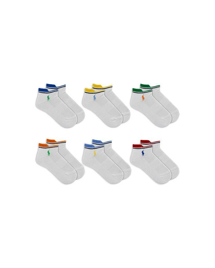 商品Ralph Lauren|Girls' Varsity Stripes Low Cut Socks, 6 Pairs - Little Kid, Big Kid,价格¥105,第1张图片