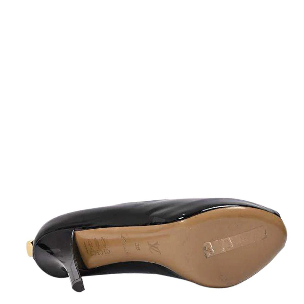 Louis Vuitton Black Patent Leather Oh Really! Peep Toe Platform Pumps Size 38 商品
