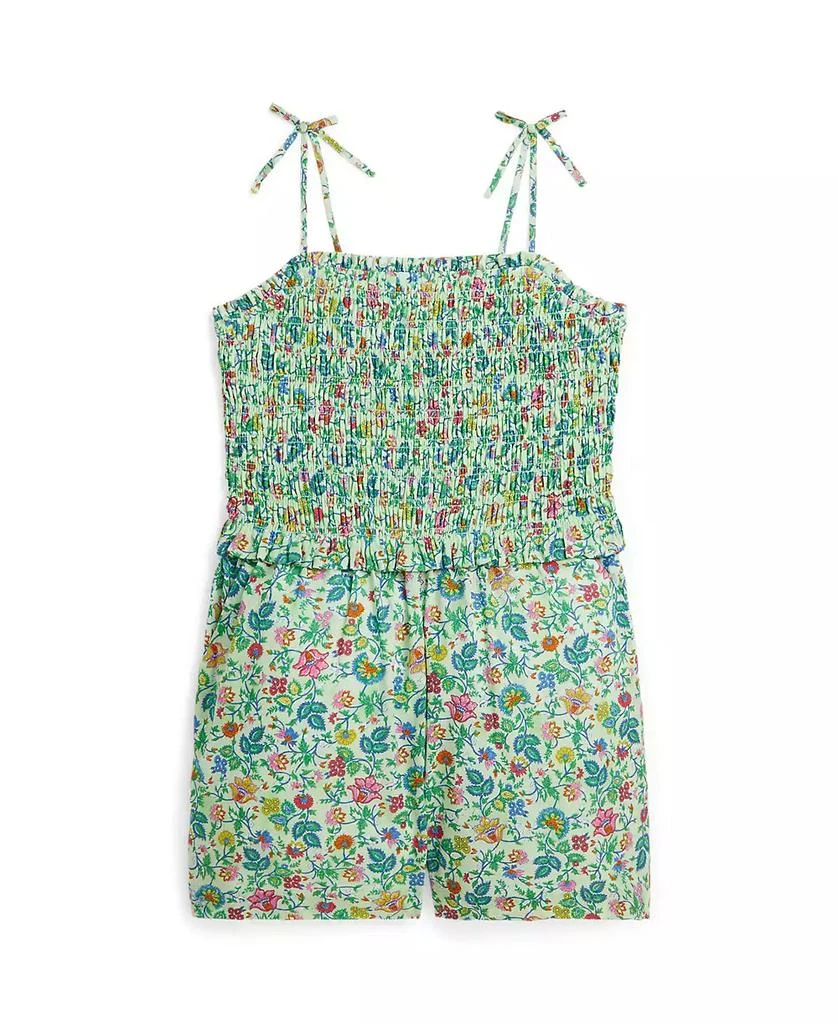 商品Ralph Lauren|Big Girls Floral Smocked Cotton Batiste Romper,价格¥256,第4张图片详细描述