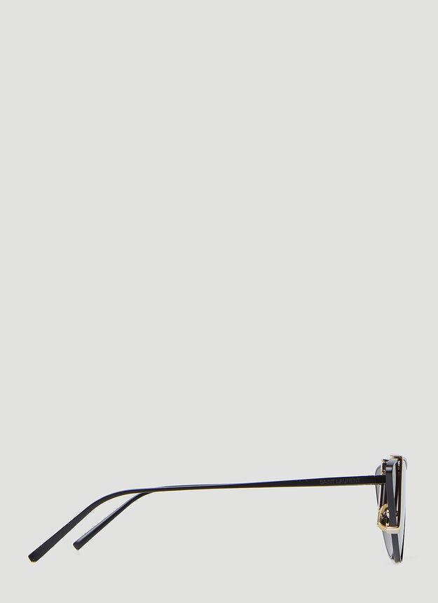 商品Yves Saint Laurent|Bar Trim Triangular Sunglasses in Black,价格¥3878,第5张图片详细描述