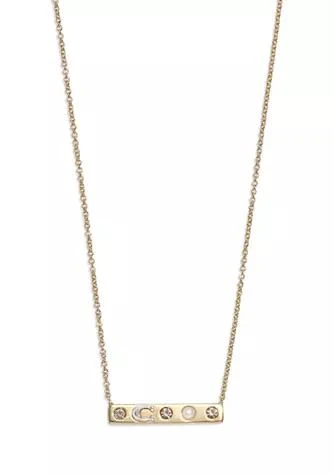 商品Coach|Signature Stone Bar Necklace,价格¥717,第1张图片