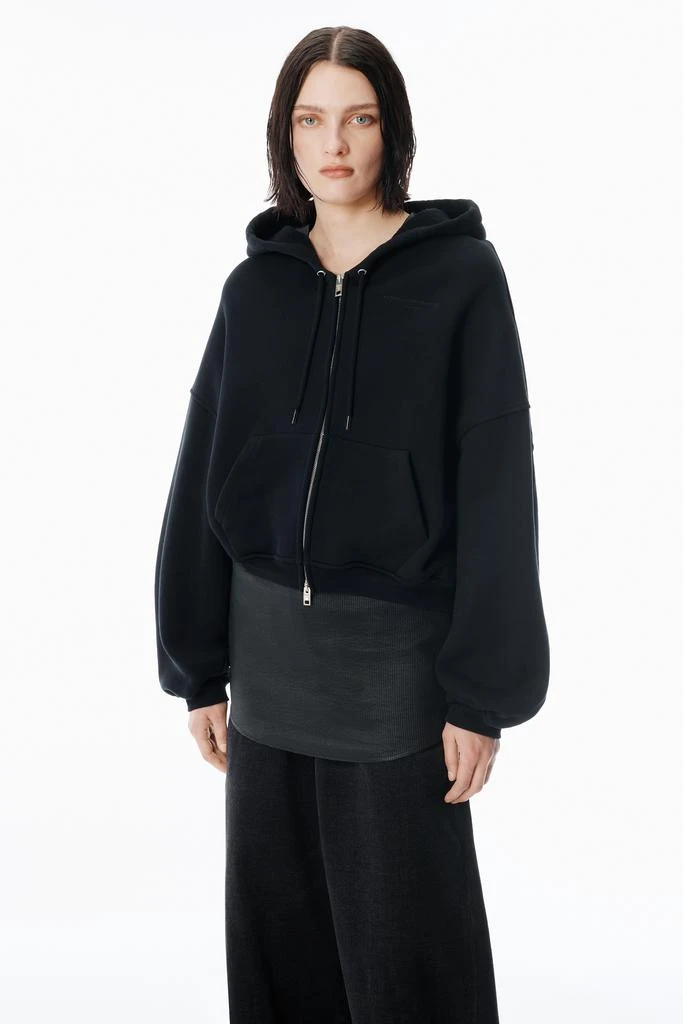 商品Alexander Wang|Black Veil Zip-Up Hoodie,价格¥3527,第3张图片详细描述