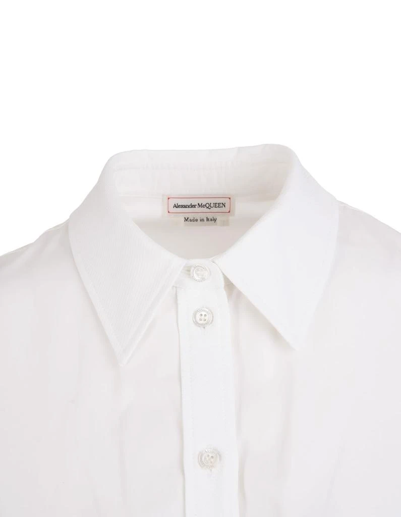 商品Alexander McQueen|Alexander McQueen Woman Shirt In White Cotton Poplin With Long Balloon Sleeves,价格¥5308,第3张图片详细描述