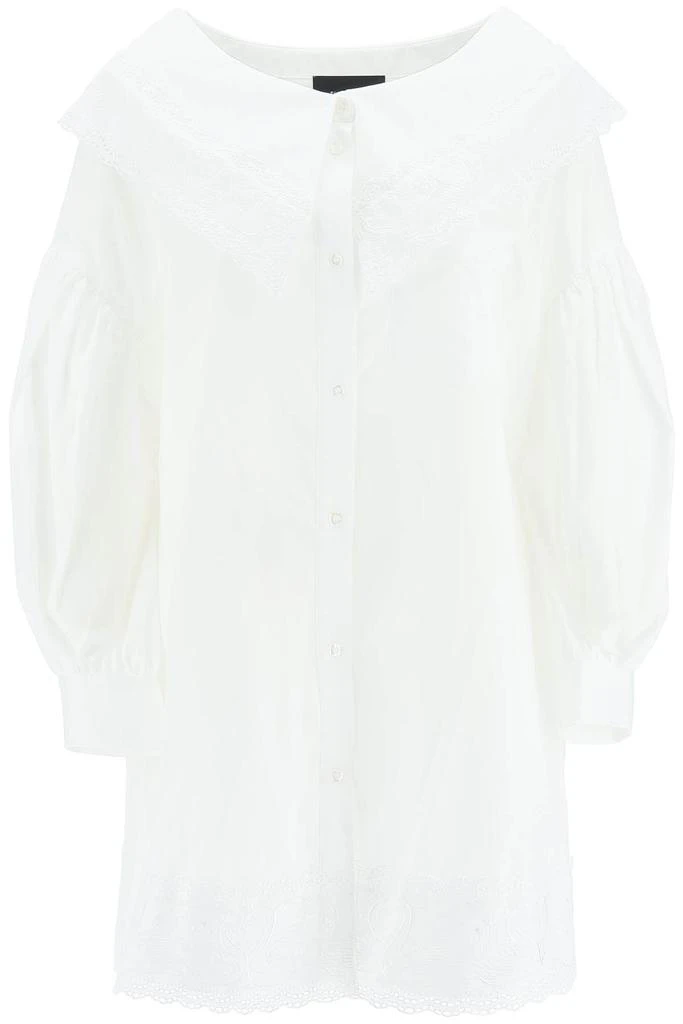 商品Simone Rocha|SHIRT DRESS WITH EMBROIDERED FLAT COLLAR,价格¥2243,第1张图片