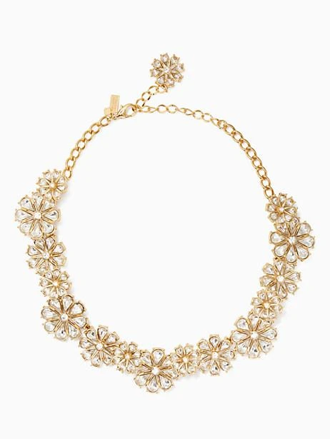 商品Kate Spade|clear as crystal short floral necklace,价格¥439,第1张图片