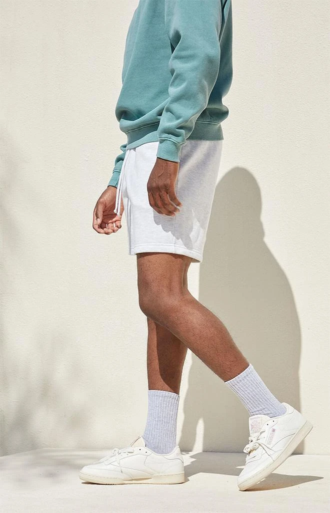 商品PacSun|White Heather Basic Fleece Sweat Shorts,价格¥176,第4张图片详细描述