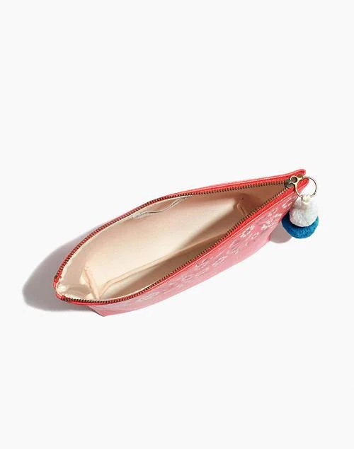 商品Madewell|小号Pom-Pom 拉链零钱袋,价格¥158,第2张图片详细描述