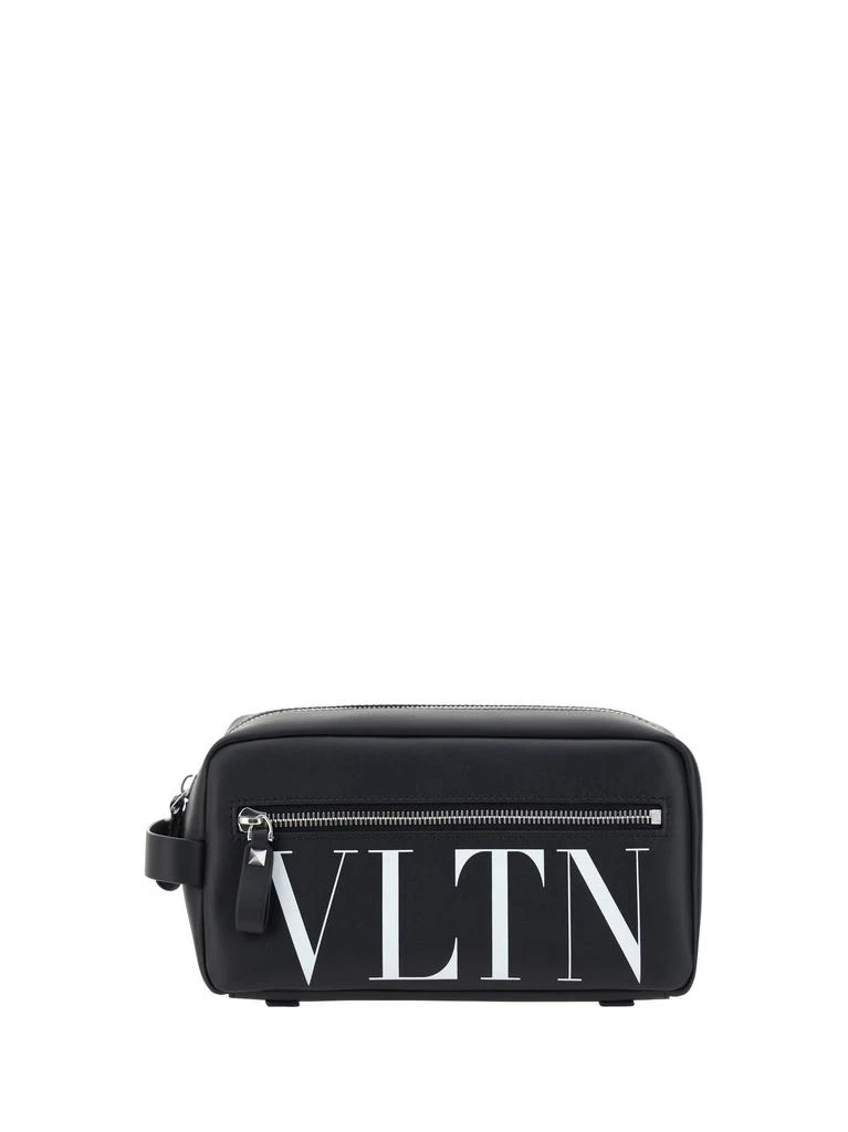 商品Valentino|Valentino	VLTN Logo Printed Zip-Up Wash Bag,价格¥3808,第1张图片