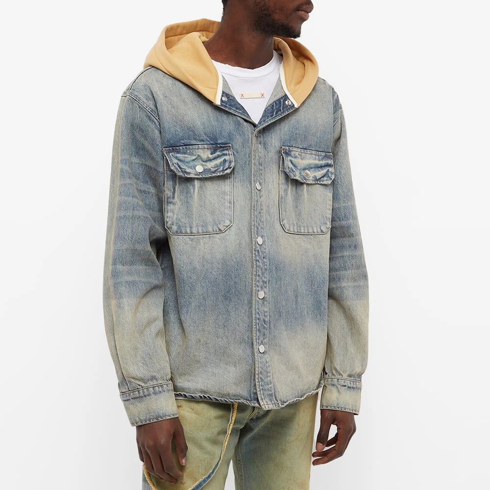 商品AMIRI|AMIRI Denim Hooded Overshirt,价格¥11922,第2张图片详细描述