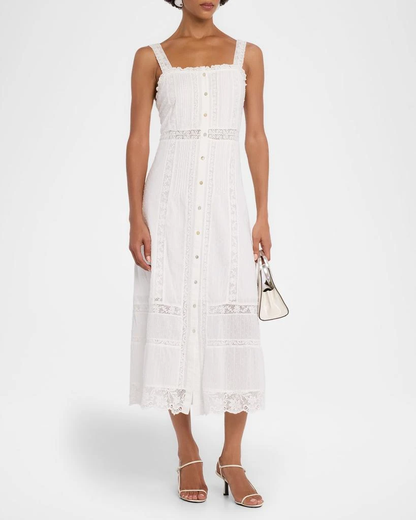 商品LOVESHACKFANCY|Judalon Cotton Midi Dress,价格¥3052,第2张图片详细描述