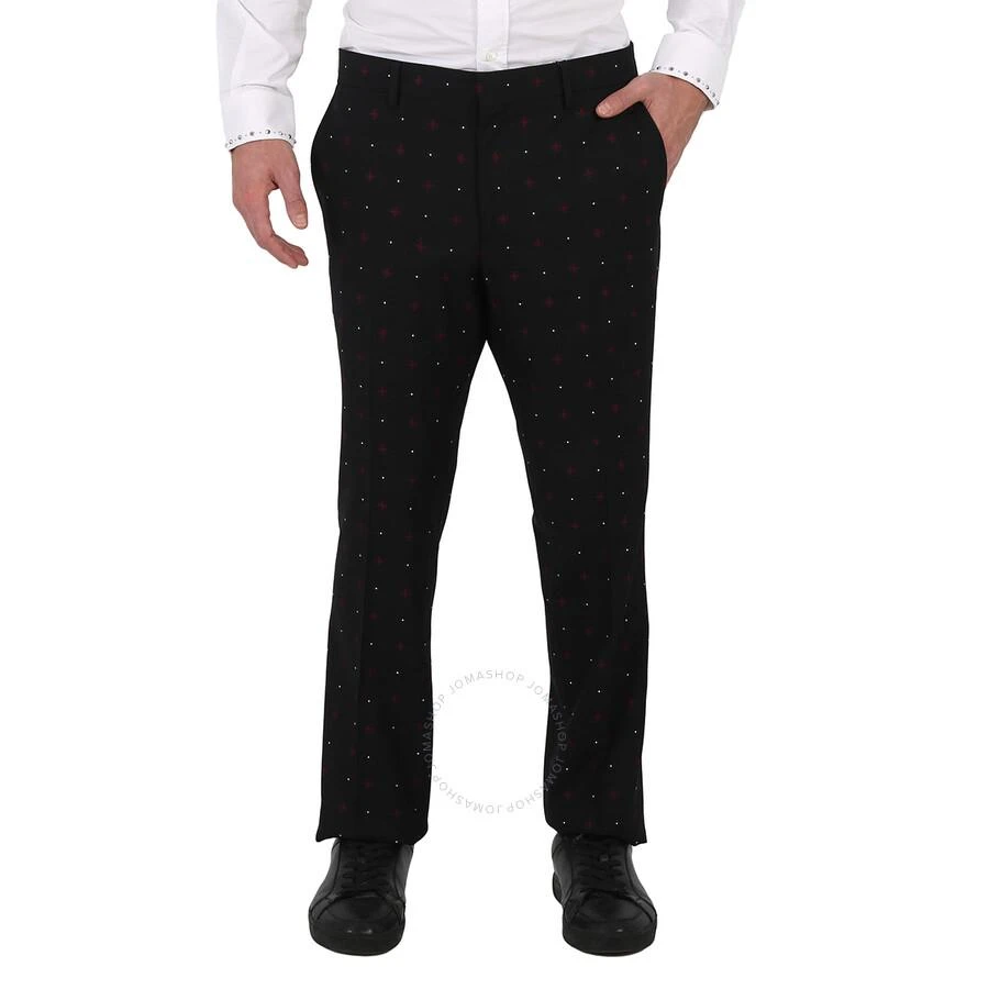 商品Burberry|Men's Black  Classic Fit Fil Coupe Wool Cotton Tailored Trousers,价格¥865,第1张图片