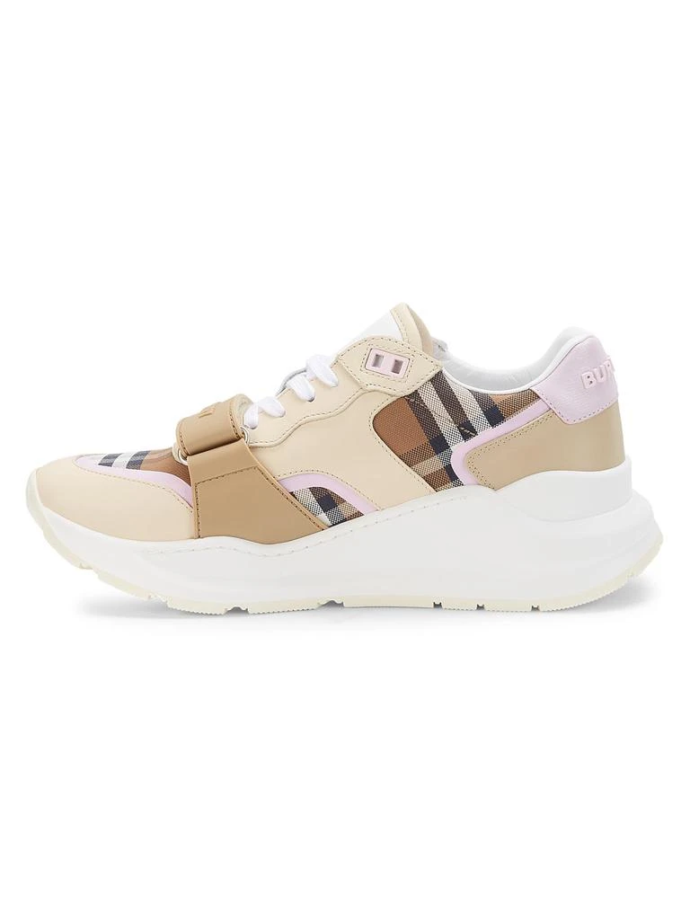 商品Burberry|​Ramsey Plaid Check Leather Sneakers,价格¥4903,第4张图片详细描述