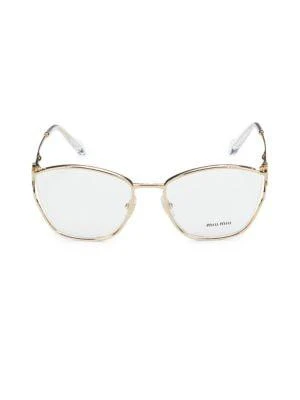 商品Miu Miu|55MM Oval Eyeglasses,价格¥1510,第1张图片