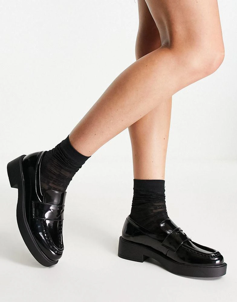 商品ASOS|ASOS DESIGN Million chunky loafers in black,价格¥247,第2张图片详细描述