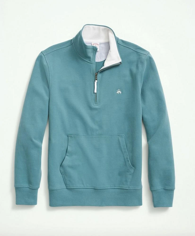 商品Brooks Brothers|Stretch Sueded Cotton Jersey Half-Zip,价格¥479,第1张图片