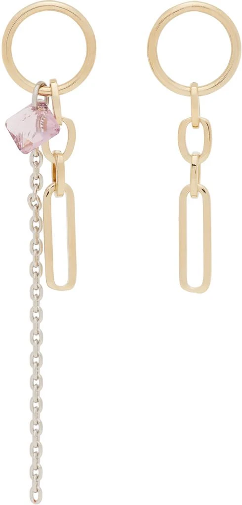 商品Justine Clenquet|SSENSE Exclusive Gold & Purple Paloma Earrings,价格¥730,第1张图片