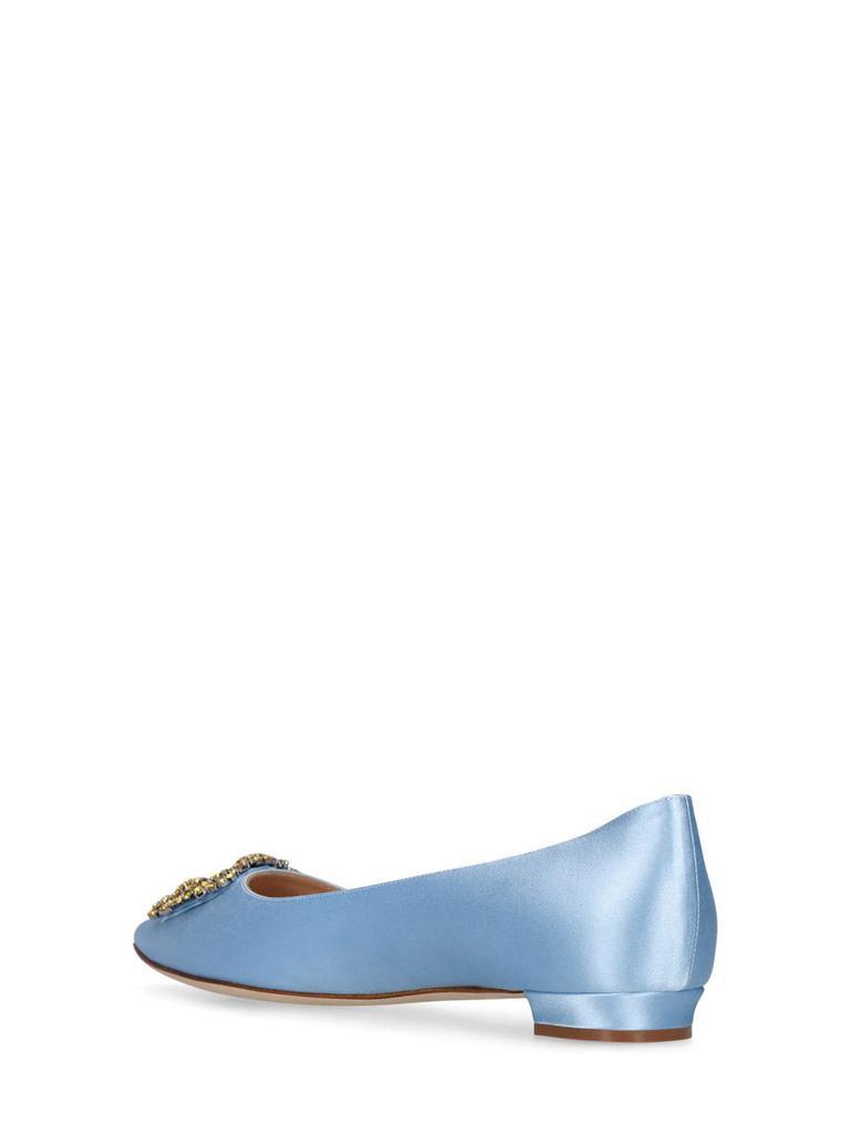 商品Manolo Blahnik|10mm Hangisi Satin Flats,价格¥5284,第3张图片详细描述