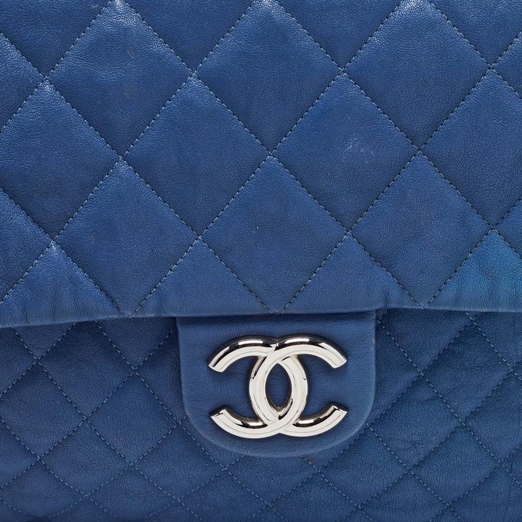商品[二手商品] Chanel|Chanel Blue Quilted Leather Maxi Chain Around Flap Shoulder Bag,价格¥17450,第5张图片详细描述
