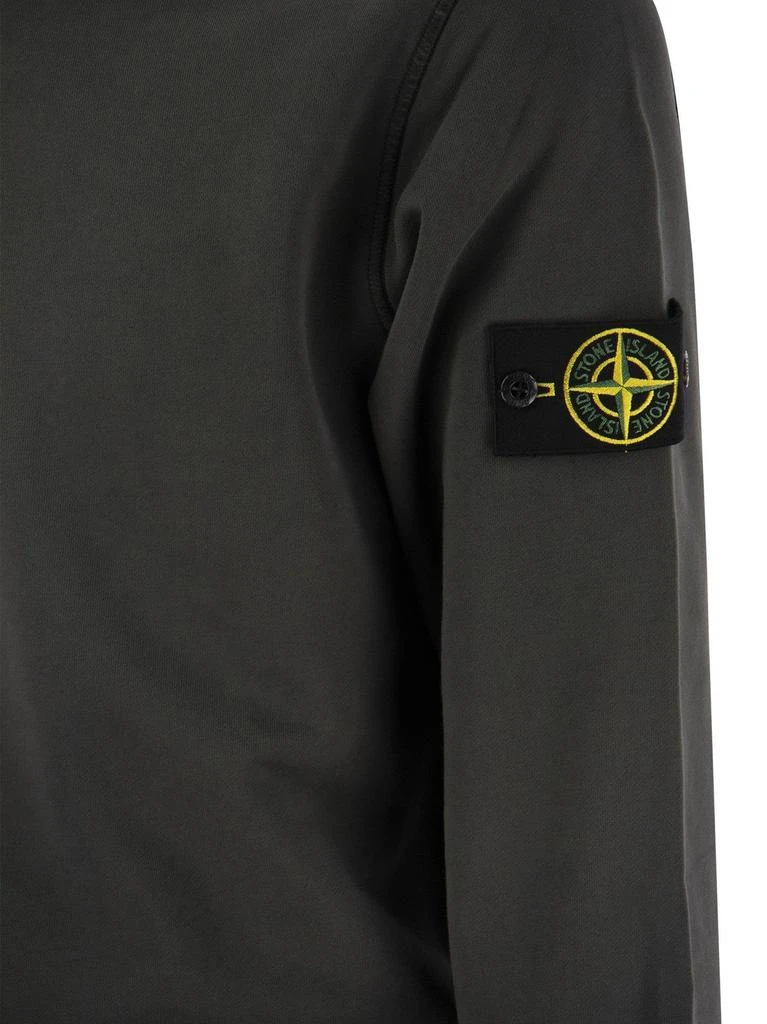 商品Stone Island|Stone Island Crewneck Logo Patch Sweatshirt,价格¥1590,第4张图片详细描述