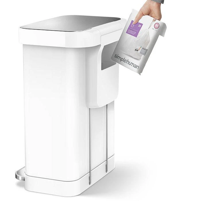 商品simplehuman|45-Liter Rectangular Step Trash Can with Liner Pocket,价格¥1144,第5张图片详细描述