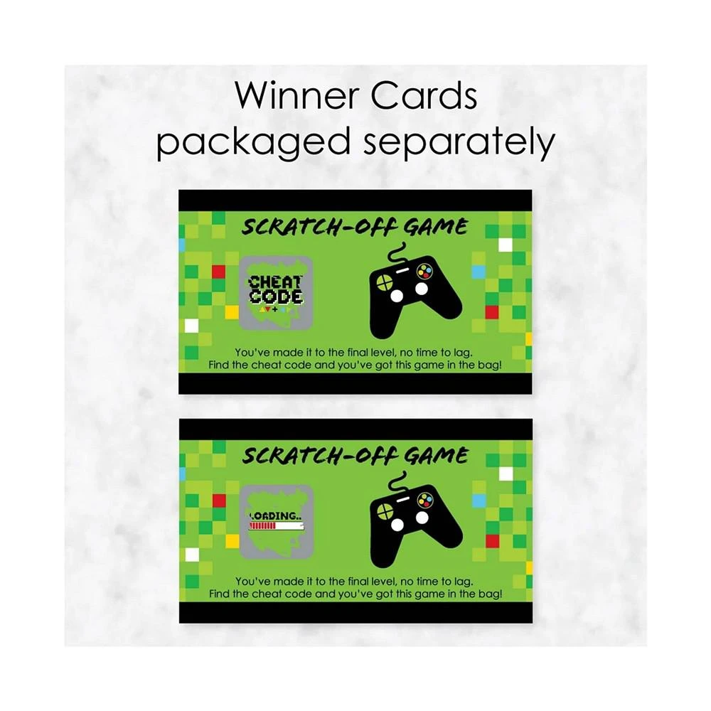 商品Big Dot of Happiness|Game Zone - Pixel Video Game Party Game Scratch Off Cards - 22 Ct,价格¥112,第2张图片详细描述