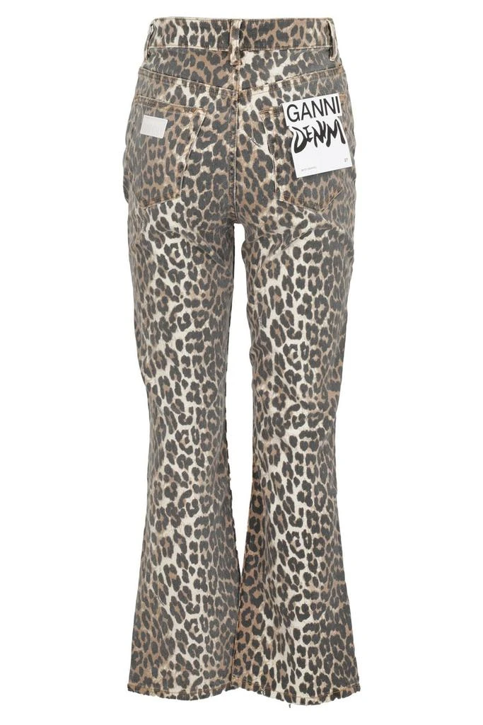商品Ganni|Ganni Leopard Printed Flared Jeans,价格¥1258,第2张图片详细描述