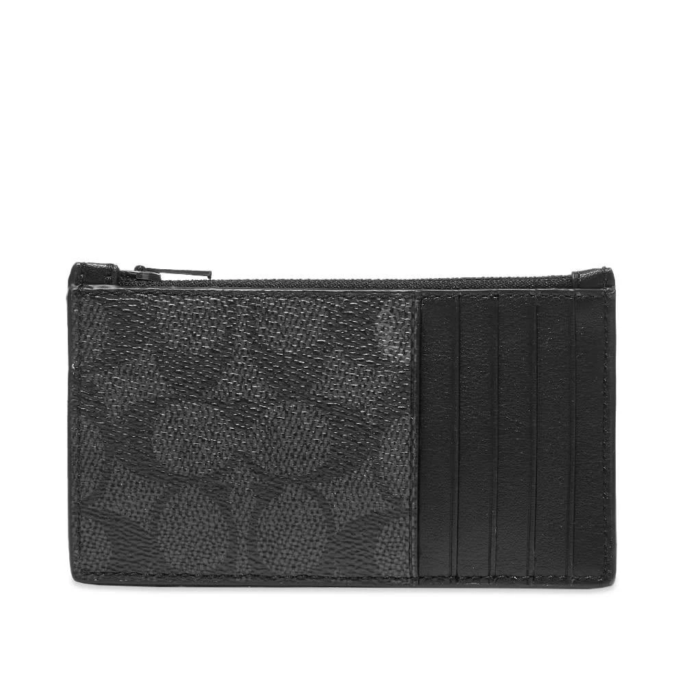 商品Coach|Coach Signature Leather Zip Closure Card Case,价格¥442,第1张图片