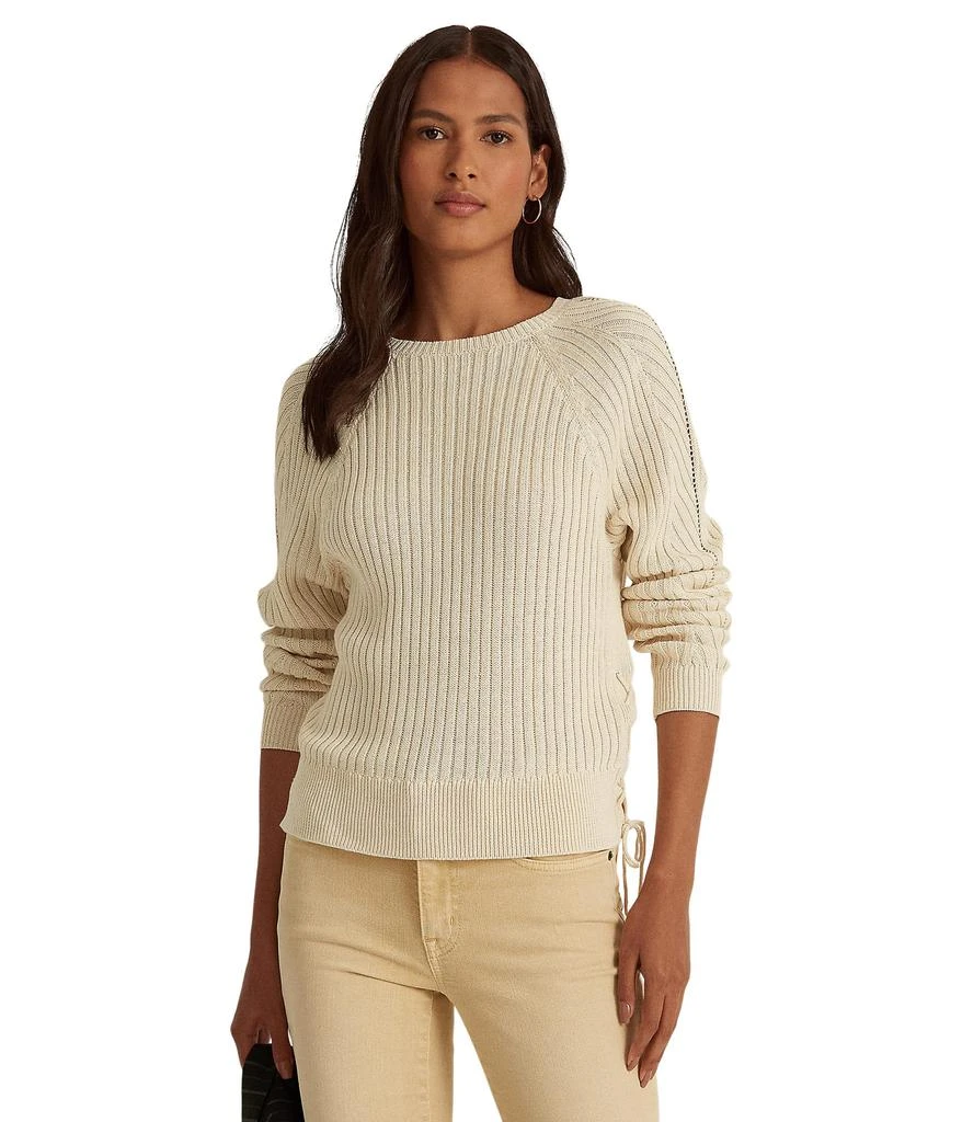 商品Ralph Lauren|Petite Linen-Blend Sweater,价格¥934,第1张图片