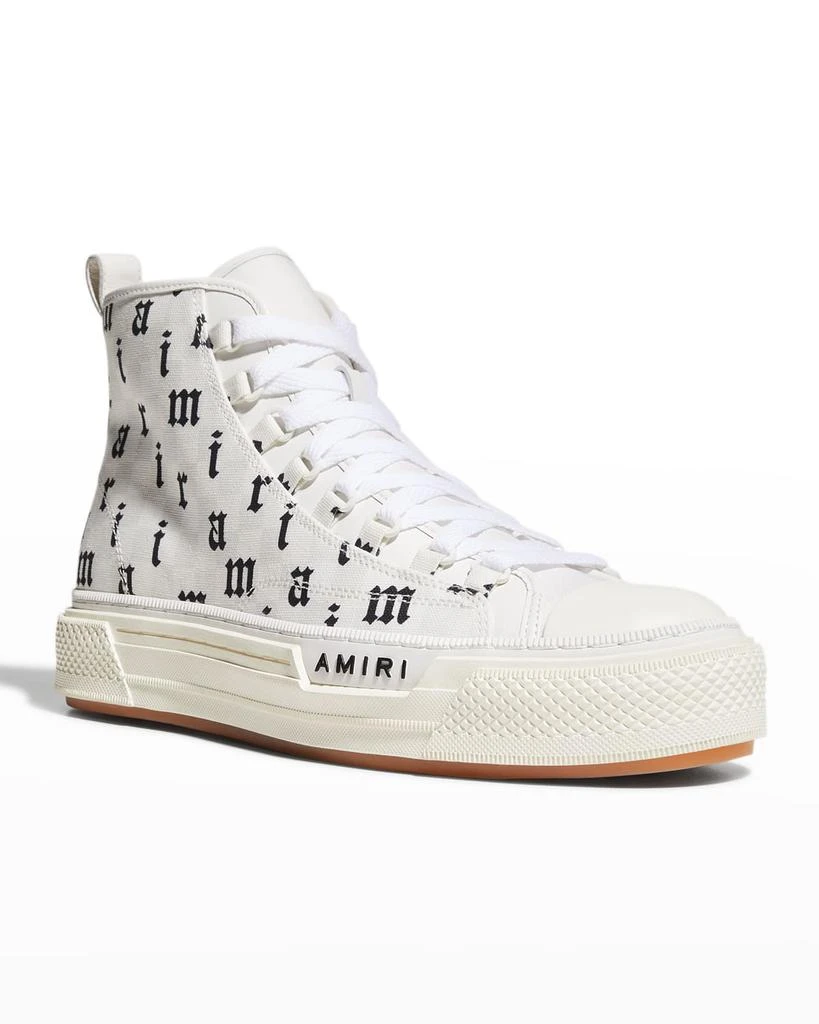 商品AMIRI|Men's Court High-Top Logo Sneakers,价格¥4248,第2张图片详细描述