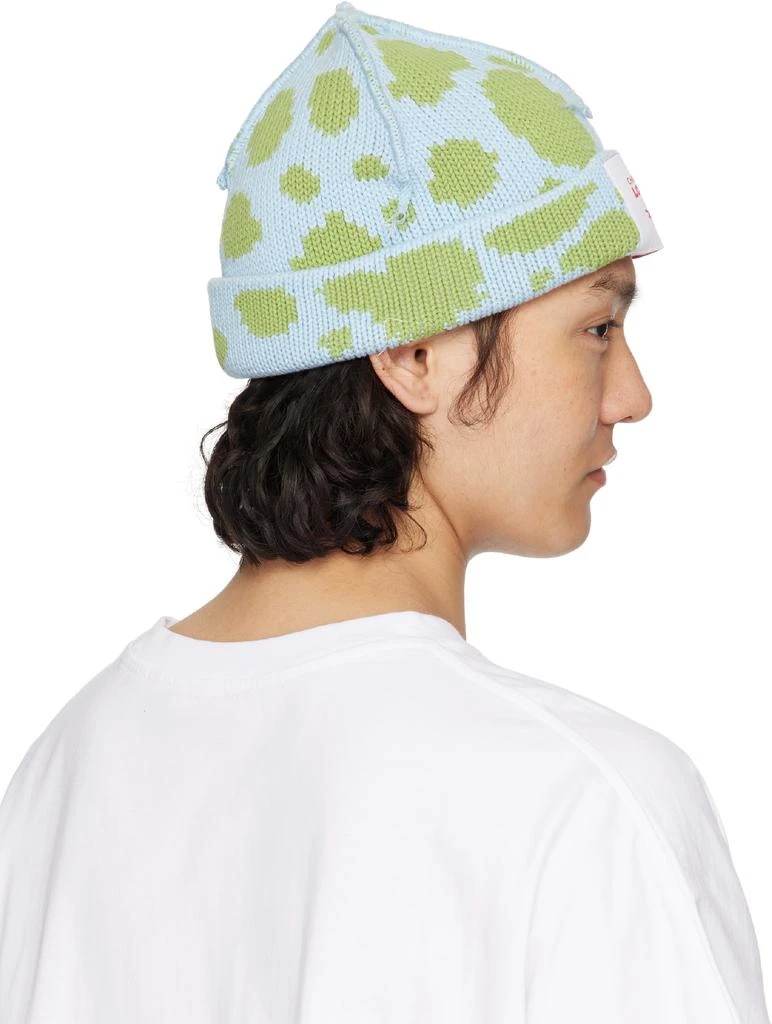 商品Charles Jeffrey Loverboy|Blue & Green Loverboy Beanie,价格¥409,第3张图片详细描述