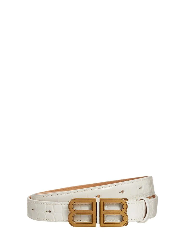 商品Balenciaga|20mm Bb Hourglass Shiny Leather Belt,价格¥2389,第1张图片