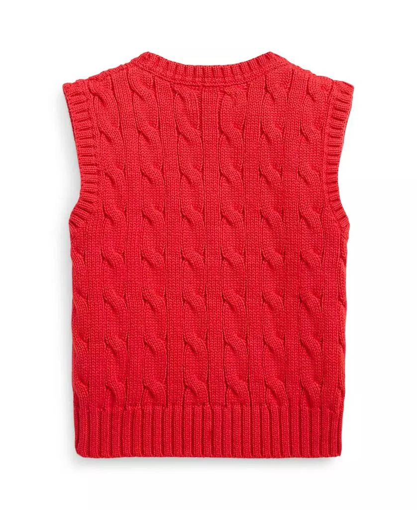 商品Ralph Lauren|Baby Boys Cable Knit V-neck Sweater Vest,价格¥251,第2张图片详细描述