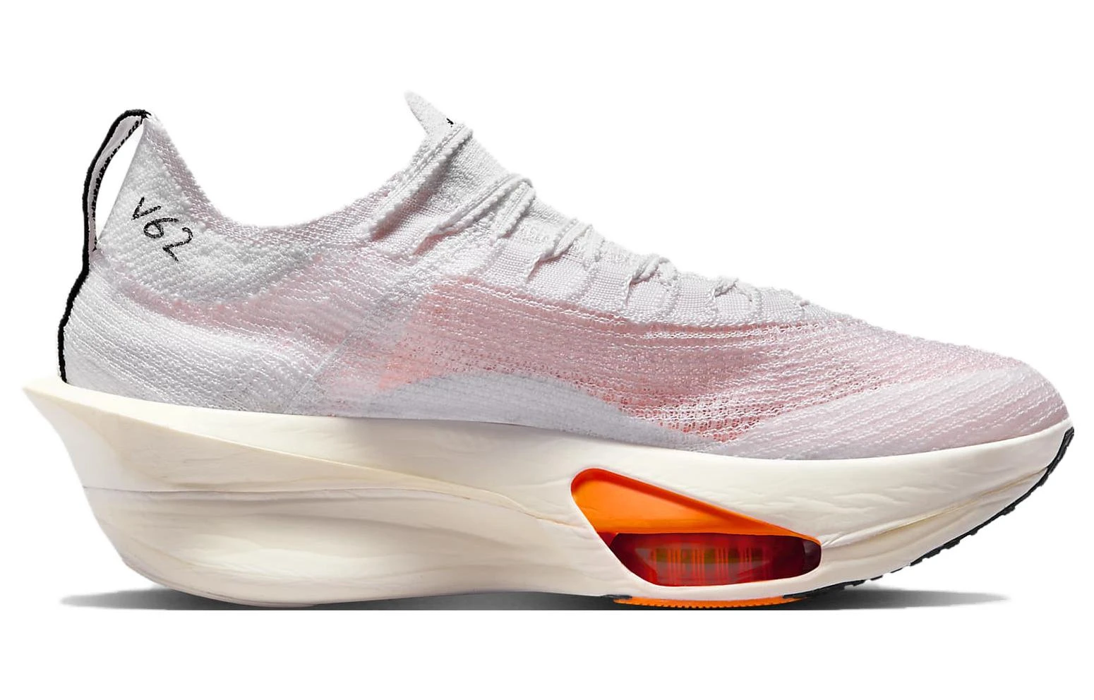 商品[国内直发] NIKE|Alphafly 3 \"Proto\" 舒适时尚 低帮 碳板 马拉松跑步鞋 女款 白橙黑,价格¥3412,第3张图片详细描述