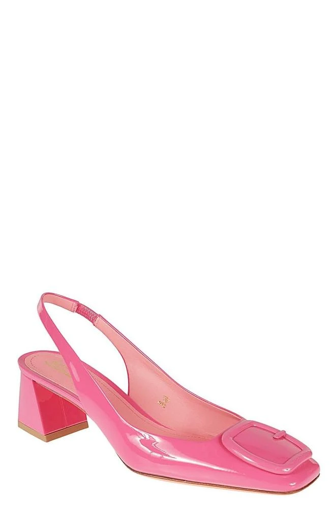 商品Santoni|Santoni Slingback Square Toe Strap Pumps,价格¥3072,第2张图片详细描述